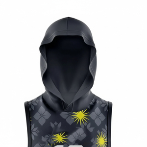 ชุดบาสเก็ตบอลแบบถ่ายเทความร้อนได้ดีสำหรับผู้ชาย ชุดฤดูร้อนผ้าตาข่ายแห้งเร็ว เสื้อแขนกุดมีฮู้ด กางเกงขาสั้นสำหรับฝึกซ้อม ระบายอากาศได้ดี ชุดกีฬา - Product Image 3