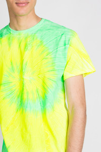 เสื้อยืดมัดย้อมสำหรับผู้ชายเสื้อยืดลำลองสีพื้นผ้าคอตตอนสี100% เป็นมิตรกับสิ่งแวดล้อมผ้าคอตตอนสินค้ามาใหม่ - Product Image 5