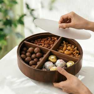 Handcrafted Eco-Friendly Wooden Designer Decorative Handicraft <b>Empty</b> Dry Fruits Sweets <b>Gift</b> <b>Box</b> Kitchen Portable Multifunction - Product Image 1