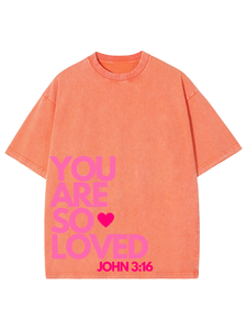 T-shirt décontracté en coton délavé, respirant, coupe oversize, anti-plis, anti-rétrécissement, avec logo personnalisé, tricoté - Product Image 1