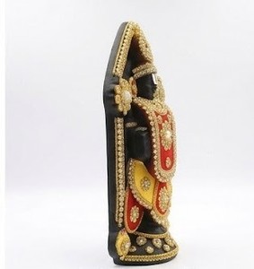 Estatua de Raja Rani en Tono Rojo Dorado Hecha a Mano, Figura de Diosa de Resina con Cuentas de Perlas para Decoración del Hogar, Sala de Estar o Mesa - Product Image 3