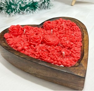 Support de bougie décoratif en bois pour la maison, les mariages, les événements et les cadeaux, bougie en forme de cœur pour la table et l'aromathérapie - Product Image 1