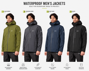 Hooded Color Block Waterproof Parka Men's <b>Jackets</b> Breathable Urban Commuter Outerwear Unisex Private Label Supplier - Product Image 4