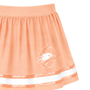 Falda de Animadora Color Durazno, Falda Deportiva Plisada con Ribete a Rayas, Ropa Deportiva Personalizada para Equipos - Product Image 5
