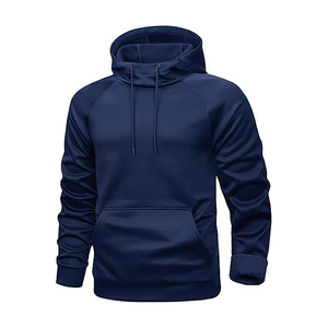 Sweat-shirt à capuche jaune pour homme, manches raglan, en polaire, décontracté, avec poches, coupe classique, pour l'automne, tricoté, couleur unie - Product Image 4