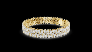 <b>Gold</b> Color Diamond Bracelet <b>Bangle</b> Marquise Oval Crystal Stretch Wrist Jewelry for Party Wedding - Product Image 3