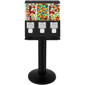 Distributore automatico commerciale a tripla testa di Gumball regolabile da 1 pollice porta caramelle per casa giochi e negozi al dettaglio - Product Image 1