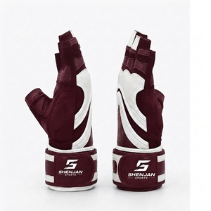 Guantes de Gimnasio de Cuero Originales Unisex para Fitness, Ejercicio y Levantamiento de Pesas, Guantes de Gimnasio de Cuero de Medio Dedo, Nuevos - Product Image 4