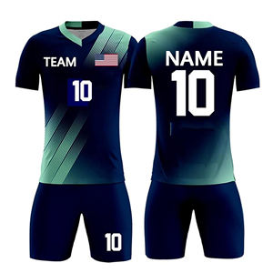 Uniformes de Fútbol Personalizados, Conjunto Completo, Diseño Elegante, Sublimación, Transpirable, Manga Corta, Absorbe la Humedad - Product Image 2