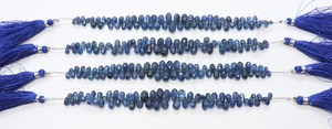 AAA Natural <b>Blue</b> Kyanite Faceted Teardrop Shape <b>Beads</b> Necklace 4x6-5x11MM Kyanite Gemstone <b>Beads</b> 7 Inch Drop Shape Kyanite <b>Beads</b> - Product Image 5