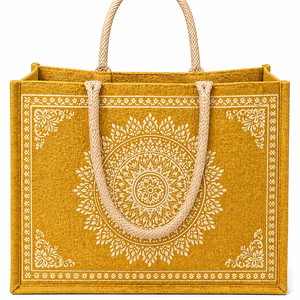 Sac de courses en jute avec fermeture magnétique - Product Image 1