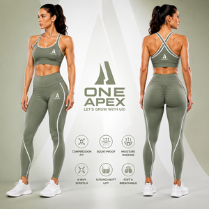 Women Scrunch Butt Yoga Set Cross Back Sports Bra High Waist Compression Leggings Activewear Set - Product Image 1