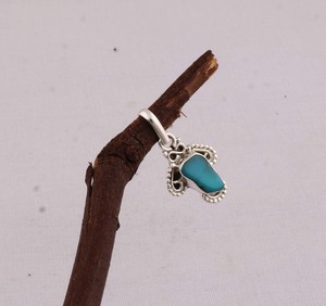 Pendentif en turquoise naturelle, bijoux en argent sterling 925, pendentif en pierre précieuse fait main, style vintage, collier ovale en turquoise bleue - Product Image 4