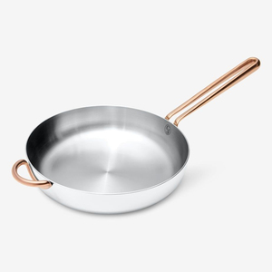 Vintage <b>Copper</b> Frying Pan with Stainless Steel Interior for Home and Hotel <b>Kitchen</b> Catering High-End Mirror Finish Design - Product Image 3