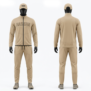 Chándal deportivo para hombre, 300 GSM, poliéster y spandex premium, color morado con paneles laterales en contraste, logotipo personalizado con transferencia térmica. - Product Image 2