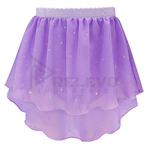 Justaucorps de gymnastique et de ballet pour filles, manches longues, haute qualité, avec jupe en tulle, tenue de spectacle, vêtements de danse - Product Image 3
