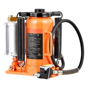 Cric hydraulique pneumatique de 20 tonnes (44092 lb) avec plage de levage de 10,2 à 19,5 pouces, cric de voiture robuste soudé, utilisation pneumatique/manuelle - Product Image 1