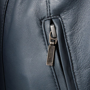 Women's Genuine <b>Leather</b> <b>Long</b> Utility <b>Jacket</b> With Stand Collar Zipper Closure Full Sleeve Windproof Winter Wear - Product Image 5