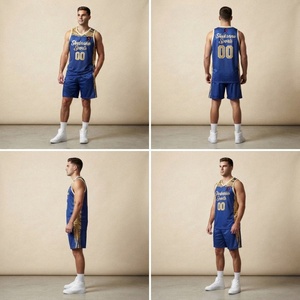 Conjuntos de Baloncesto Baratos al por Mayor para Estudiantes y Equipos, Transpirables y con Diseño Estampado en Tallas Grandes - Product Image 3