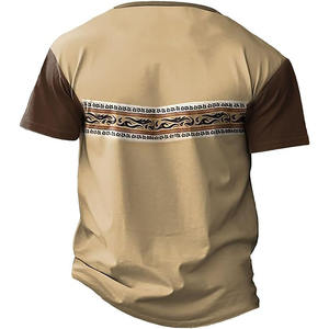 เสื้อยืดผู้ชายทรงบ็อกซี่ผ้าฝ้ายแท้ 100% พิมพ์ลายล่าสุด สวมใส่สบาย ทรงโอเวอร์ไซส์ พร้อมโลโก้สั่งทำ แห้งเร็ว ระบายอากาศดี เป็นมิตรต่อสิ่งแวดล้อม - Product Image 2