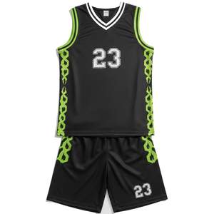 Maillot et short de basketball personnalisés OEM, respirants, grandes tailles, impression numérique, antibactériens, séchage rapide, tenue de basketball - Product Image 4