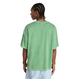 Camiseta de Manga Corta para Hombre, 100% Algodón Orgánico, 280 GSM, Cuello Redondo, Color Sólido, Tejido Ecológico, Corte Holgado, Estilo Casual - Product Image 3