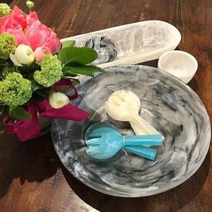 Juego de 2 Cucharas de Resina con Acabado Oxidado Ahumado, Utensilios Rústicos Hechos a Mano para Comedor, Cocina y Servicio Decorativo - Product Image 6