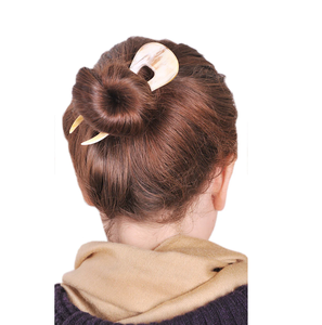 Épingles à cheveux en corne de buffle naturelle personnalisables en gros, accessoires élégants pour filles et femmes à bon prix - Product Image 4