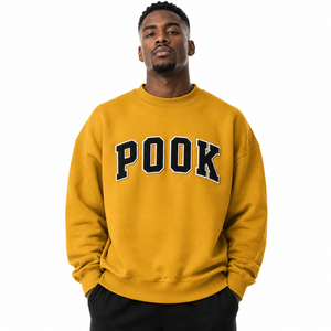 Sudadera Naranja para Hombre con Cuello Alto y Bordado Personalizado en Tela Tackle Twill, 100% Algodón, Sudadera con Cuello Alto para Fraternidad - Product Image 4