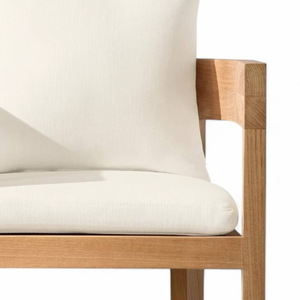 Chaise de style moderne avec structure en bois et assise rembourrée pour mobilier d'extérieur, ensembles de patio et mobilier de jardin - Product Image 5