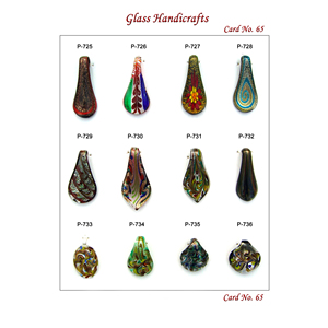 Pendentif en verre cristal doré multi-design, composant artisanal fait main pour la fabrication de bijoux, accessoire décoratif pour l'artisanat, vente en gros - Product Image 3