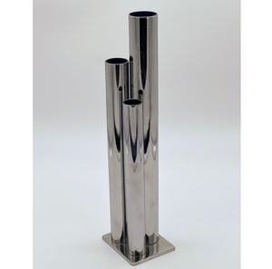 Modern Half Circle Metal Flower Vase Minimalist Decorative Tabletop Vase Contemporary Designer Flower Holder Living Room Dining - Product Image 6