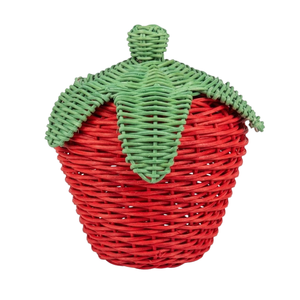 Hot Sale Strawberry Design Wicker Basket Kids Toy Children's Toy Play Pretend Toy Storage <b>Box</b> for <b>Small</b> Toys and Accessories - Product Image 3