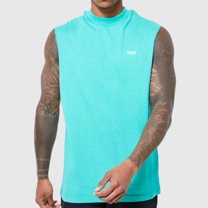 Custom Wholesale <b>Men's</b> Breathable Knitted Polyester/Cotton V-neck High Street Style Sportswear Tank <b>Top</b> - Product Image 1