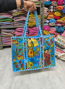 Bolso Tote Acolchado de Moda Bohemia Vintage, Espacioso y Duradero, de Tela de Algodón Ligera para Uso Diario - Product Image 2