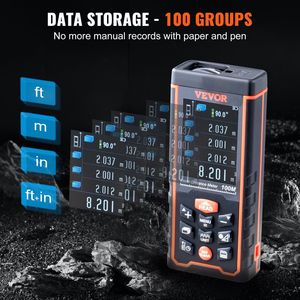 Misuratore Laser di Distanza Fai-da-Te Preciso da 328 Piedi con Memoria per 100 Gruppi e Display LCD Colorato da 2,4 Piedi - Product Image 5