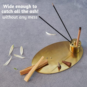 Moderno Porta Incienso Metálico con Recolector de Ceniza para Quemar Varillas y Conos de Incienso de Agarwood - Product Image 5