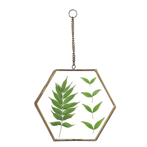 Décoration murale pour la maison ou le bureau, design moderne unique, bordure en laiton, verre transparent, chaîne suspendue, finition dorée, taille personnalisée - Product Image 4