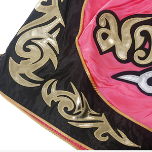 กางเกงมวยไทยเอวสูง ดีไซน์สวยงาม พิมพ์ลายกราฟิกตามสั่ง ผ้าซาติน สำหรับ MMA ปักลาย ชุดยูนิฟอร์มสำหรับการต่อสู้ - Product Image 2