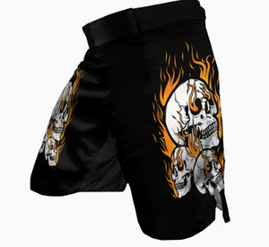 MMA Shorts <b>Men</b> Black Sublimation Print Quick Dry Mixed Martial Arts Wear Regular Fit Adult Fight <b>Trunks</b> - Product Image 2