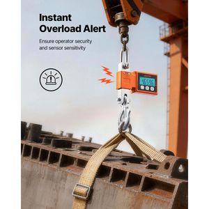 Báscula Digital para Grúa con Capacidad Máxima de 1100 Lbs/500 kg, Báscula Colgante Industrial de Alta Resistencia con Carcasa de Aluminio Fundido y Pantalla LCD - Product Image 5