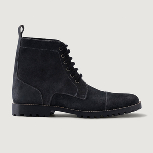 Bottes Formelles de Haute Qualité pour Hommes, en Daim Gris Élégant, en Cuir Véritable, Semelle en Caoutchouc Antidérapante avec Talon, Vente en Gros OEM - Product Image 2