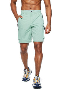 Shorts de sport pour hommes respirants en maille écologique à séchage rapide, taille haute avec cordon de serrage, pour la gym et la course, prix de gros abordable en vrac - Product Image 2