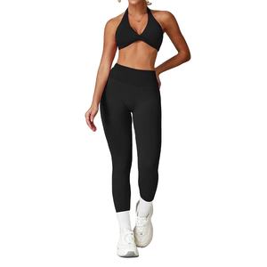 Conjunto de Yoga de Última Moda, Sujetador Deportivo de Alto Impacto y Leggings para Mujer, Ropa Deportiva para Gimnasio, Personalización de Logotipo Disponible - Product Image 5