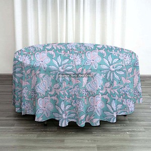2026 Trending Export Quality Beautiful Floral Design Round 60 Inch <b>Table</b> Cloth <b>Table</b> <b>Cover</b> <b>Table</b> Linen in Wholesale Price - Product Image 3