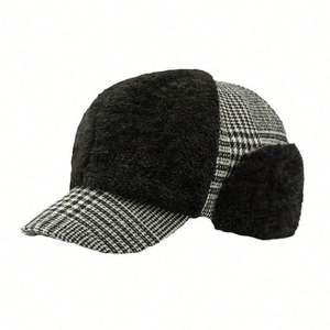 Gorro de Béisbol Nuevo de Otoño Invierno para Mujer, con Orejeras Acolchadas, Gorro Cálido de Felpa - Product Image 1