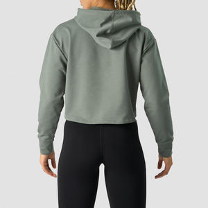 Sudadera Corta Personalizada para Mujer, Sudadera con Capucha Informal, Estilo Urbano, Holgada, para Mujer - Product Image 3