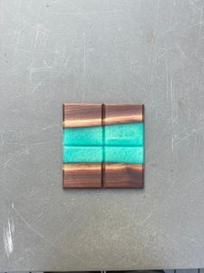 Custom Logo Printed Eco-Friendly Modern Multi-functional <b>Square</b> Acacia Wood Resin Tea Coasters Mats Epoxy Resin Tableware Mats - Product Image 2