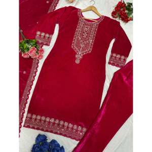 Ensemble de costume de fête élégant pour femmes avec haut, pantalon et dupatta - Product Image 4