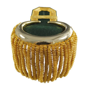 Épaulettes en fil d'or en gros avec franges épaisses en forme de lune pour uniformes de cérémonie - Product Image 4